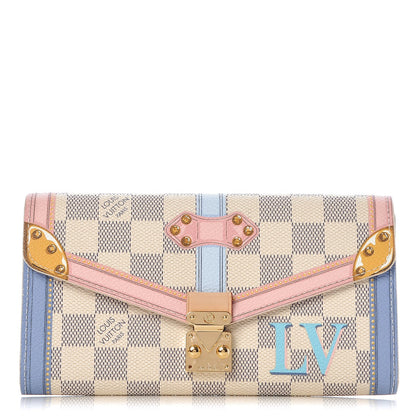 Louis Vuitton Damier Azur Summer Trunks Sarah Wallet NM 1 of 14