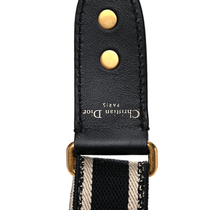 Christian Dior Canvas Embroidered Shoulder Strap Black 5 of 6
