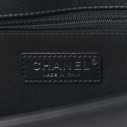 Chanel Calfskin Chevron Quilted New Medium Boy Flap Black 6 of 11