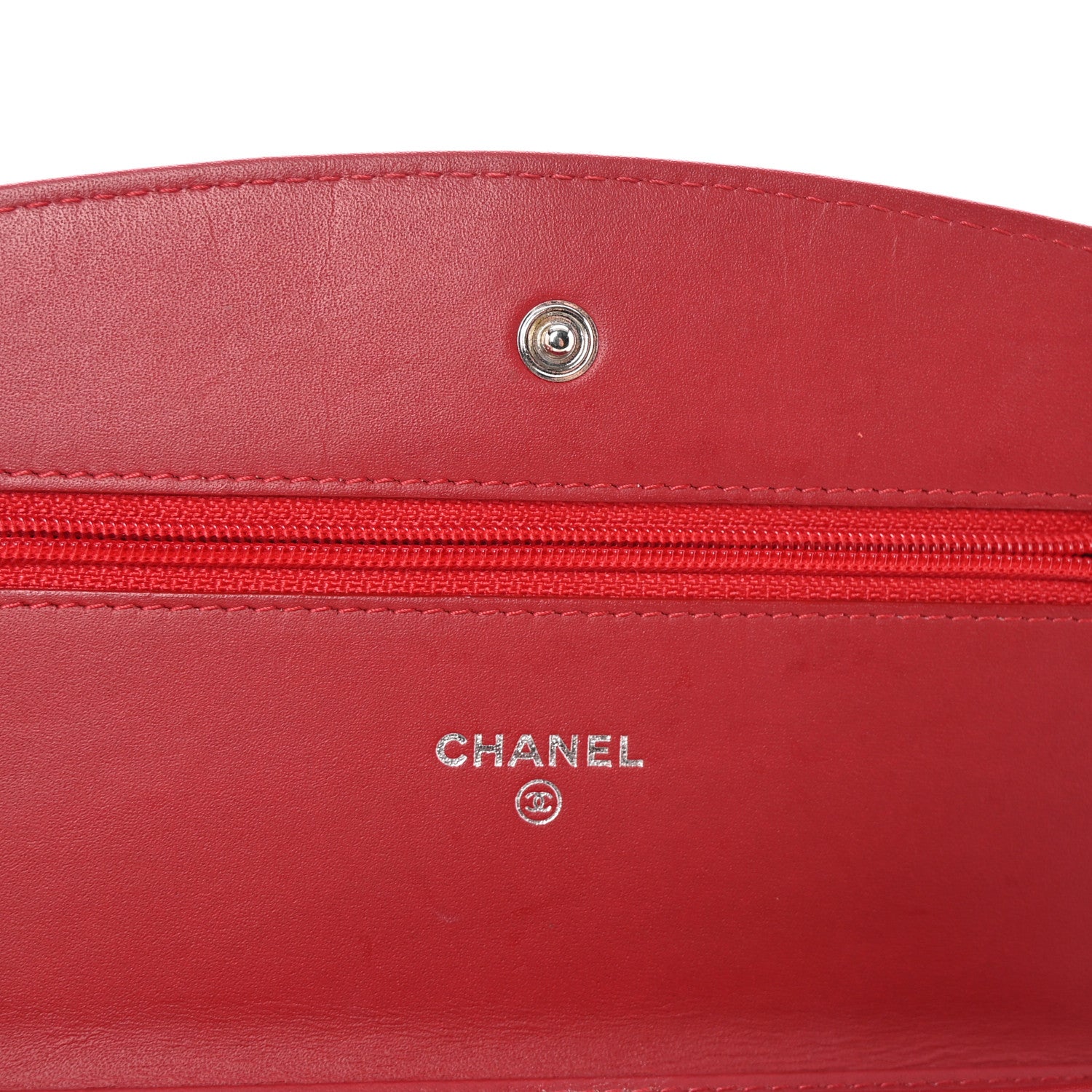 Chanel Patent Quilted Brilliant Wallet On Chain WOC Red 6 of 12