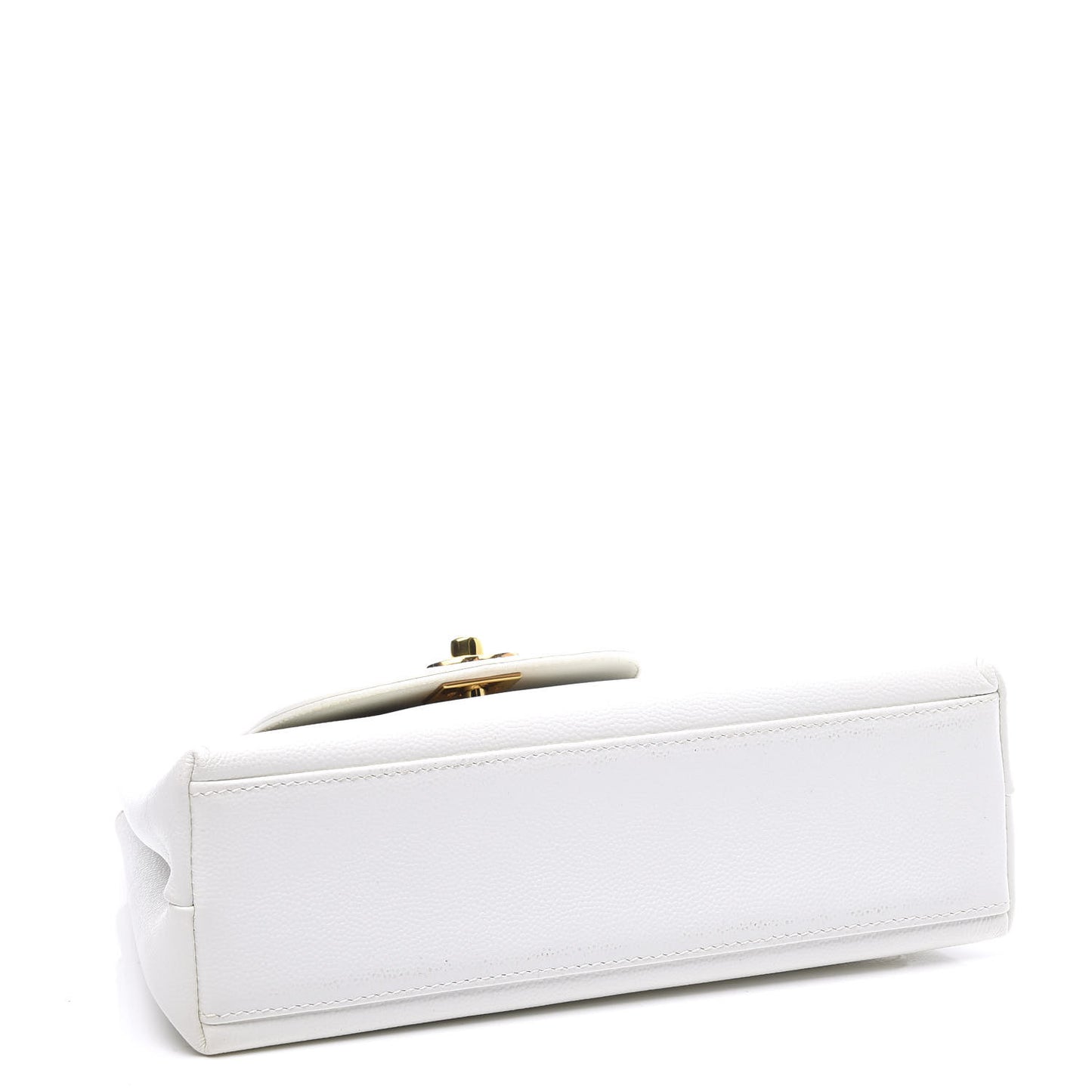 Caviar Top Handle Bag White