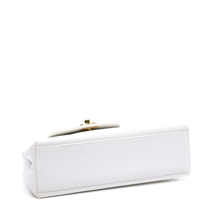 Chanel Caviar Top Handle Bag White 3 of 11