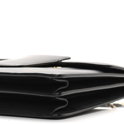Salvatore Ferragamo Calfskin Thalia Flap Shoulder Bag Black 9 of 10