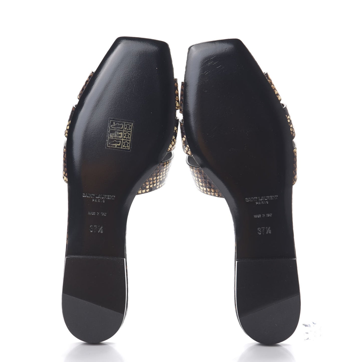 Snakeskin Tribute 05 Slide Sandals 37.5 Oro
