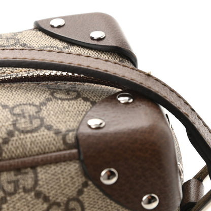 Gucci GG Supreme Monogram Textured Calfskin Square Messenger Bag Beige Ebony New Acero 9 of 9