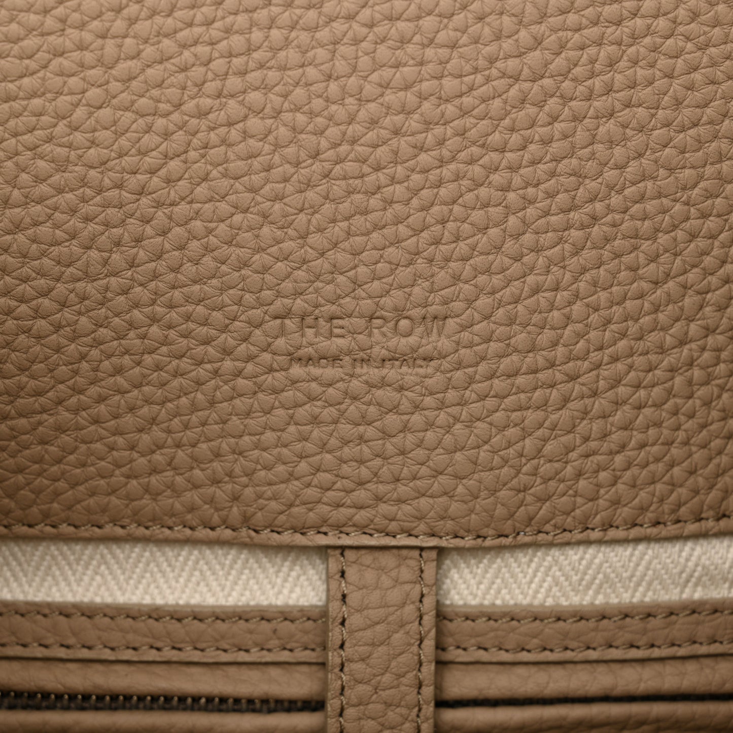 Matte Grained Calfskin Soft Margaux 15 Dark Taupe