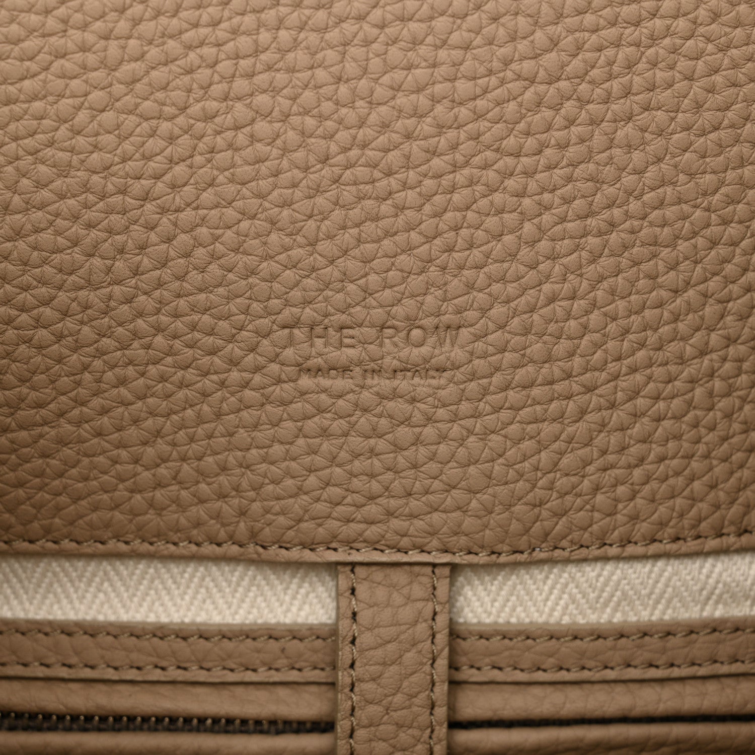 The Row Matte Grained Calfskin Soft Margaux 15 Dark Taupe 6 of 9