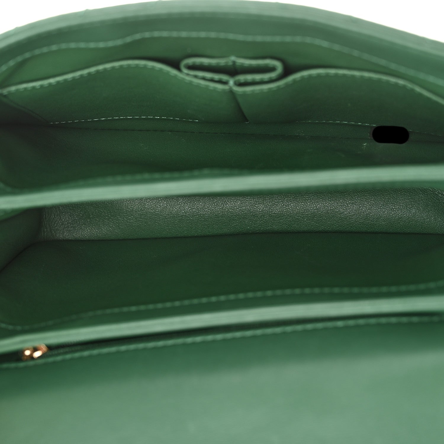 Chanel Lambskin Chevron Quilted Small Trendy CC Dual Handle Flap Bag Green 5 of 10
