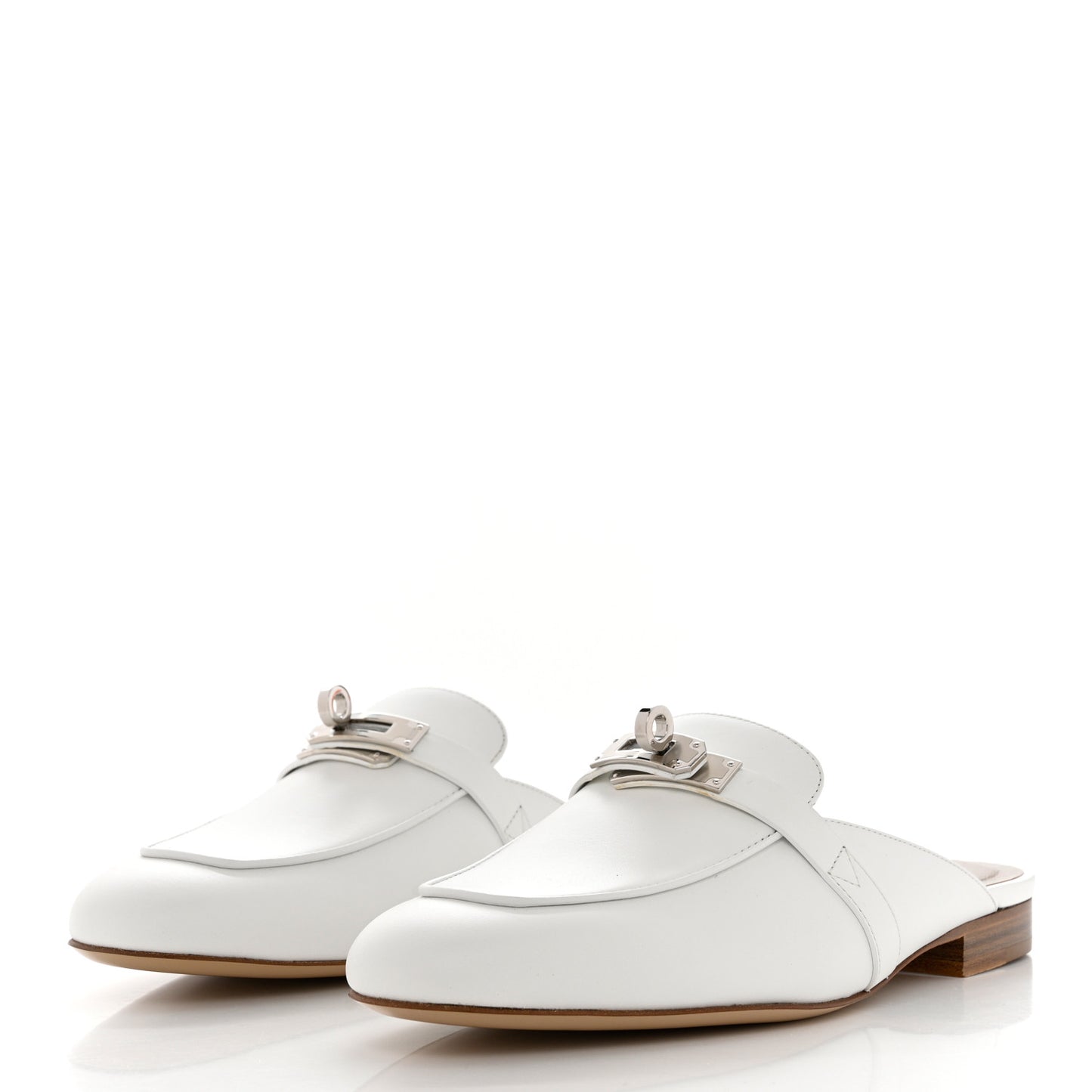 Calfskin Oz Mules 36 White