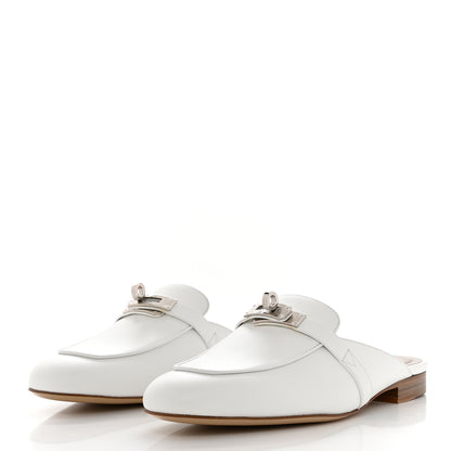 Hermes Calfskin Oz Mules 36 White 3 of 9