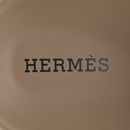 Hermes Suede Goatskin Womens Chypre Sandals 37.5 Beige Sable 8 of 10