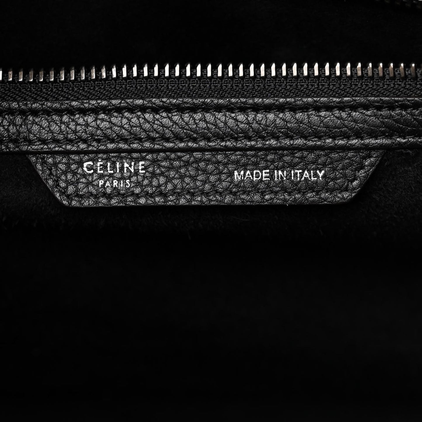 Drummed Calfskin Mini Luggage Black