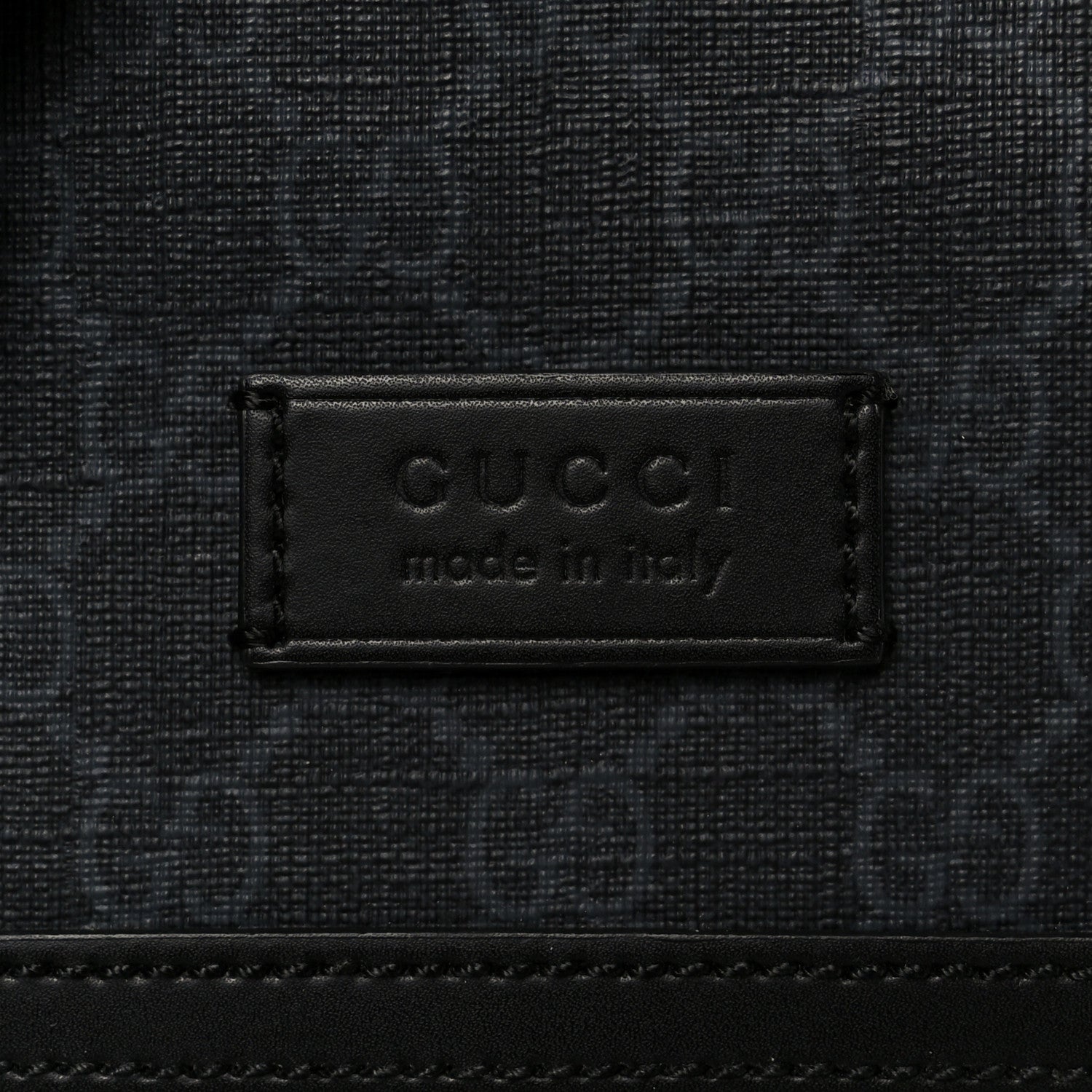 Gucci GG Supreme Monogram Appia Calfskin Web Flat Messenger Bag Black Grey 9 of 12