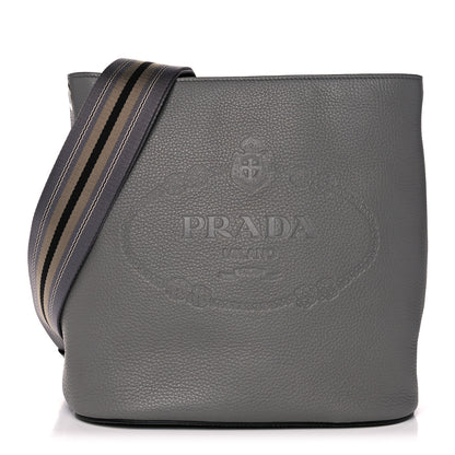 Prada Vitello Phenix Logo Hobo Ardesia 1 of 9