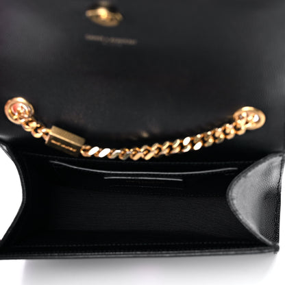Saint Laurent Grain De Poudre Small Monogram Kate Satchel Black 5 of 12