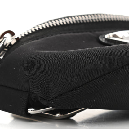 Prada Re-Nylon Travel Saffiano Metal Triangle Logo Mini Arm Pouch Black 7 of 9