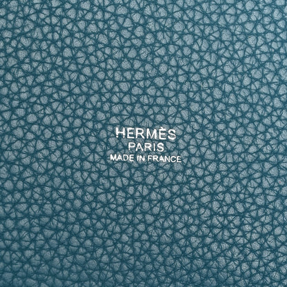 Hermes Taurillon Clemence Picotin Lock 18 PM Blue Jean 6 of 10