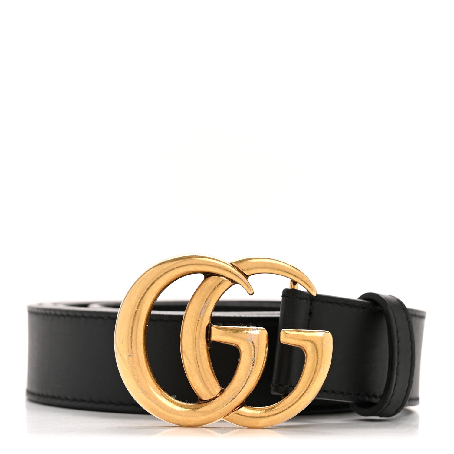 Gucci Calfskin Double G 25mm Belt 110 44 Black 1 of 8