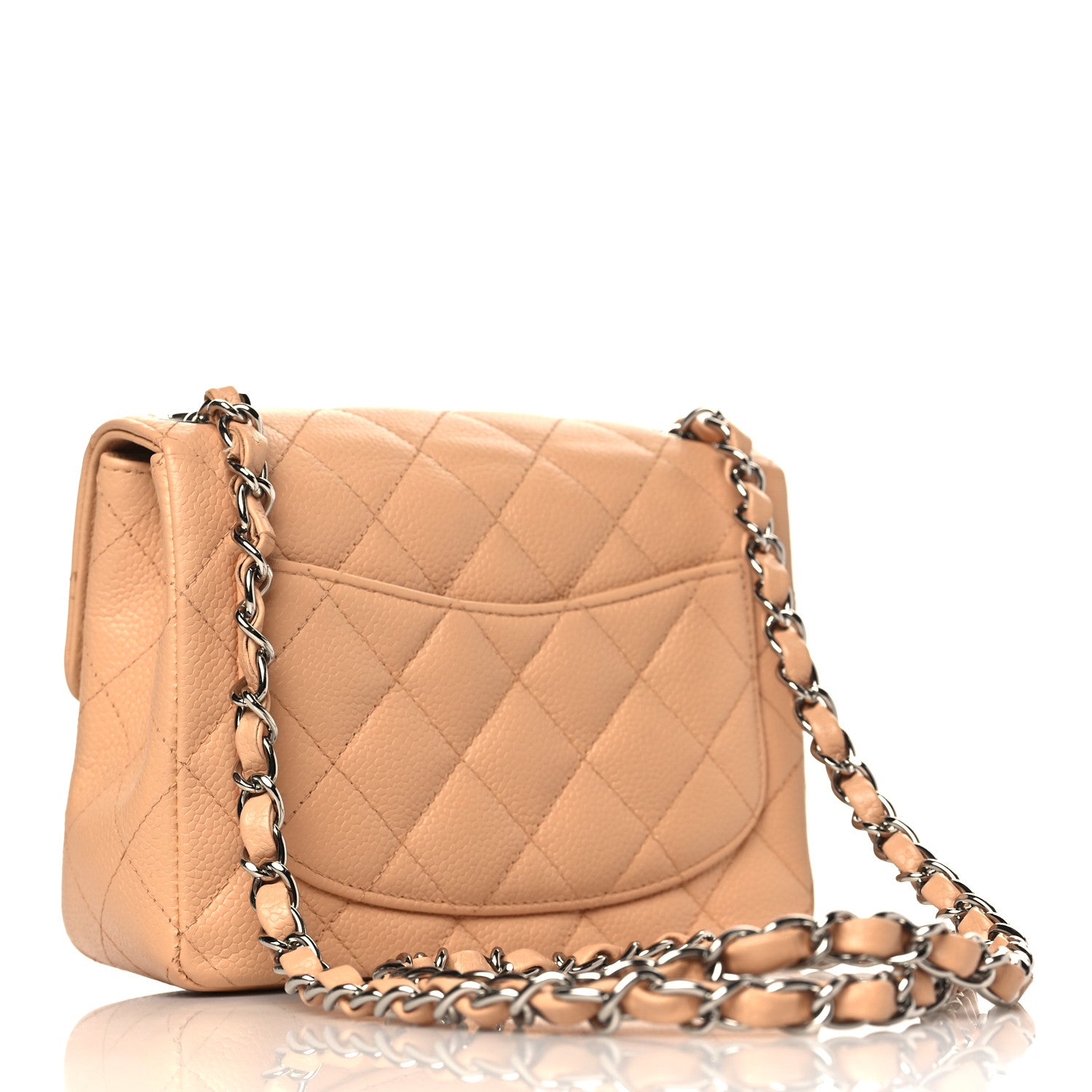 Chanel Caviar Quilted Mini Square Flap Beige 3 of 10
