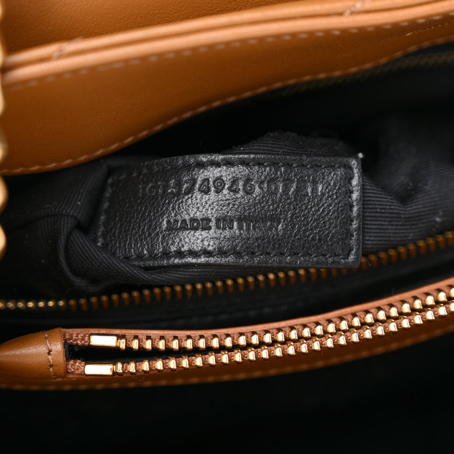 Calfskin Y Quilted Monogram Medium Loulou Chain Satchel Dark Natural