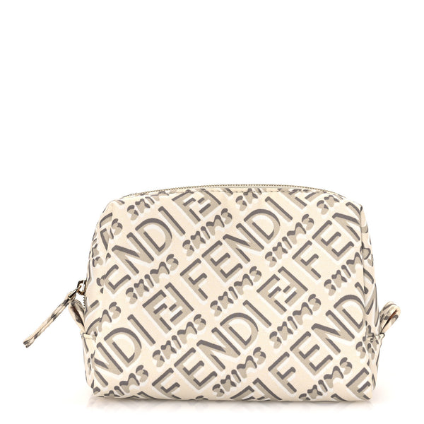 Fendi X SKIMS Nylon Small Trapezoid Beauty Pouch Kims Avorio