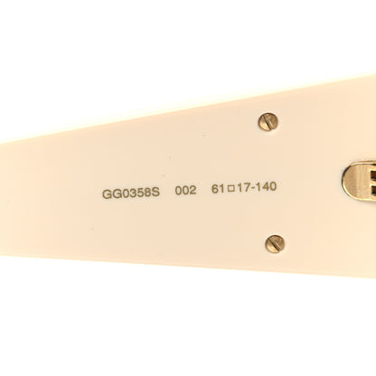 Gucci Acetate Shield Sunglasses GG0358S White 6 of 6