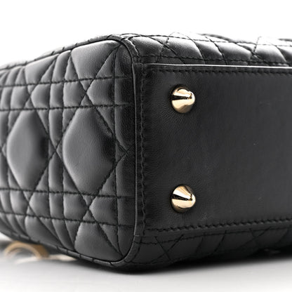 Christian Dior Lambskin Cannage Small Lucky Badges My Lady Dior Black 9 of 11