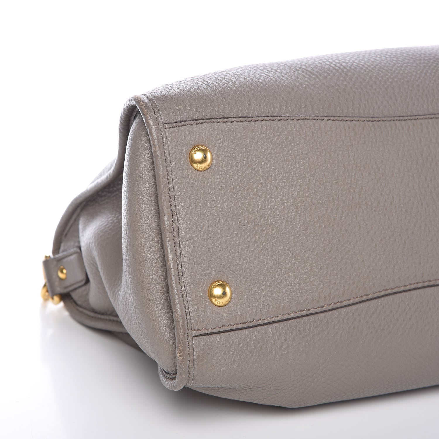 Prada Vitello Daino Shopping Satchel Argilla 9 of 18