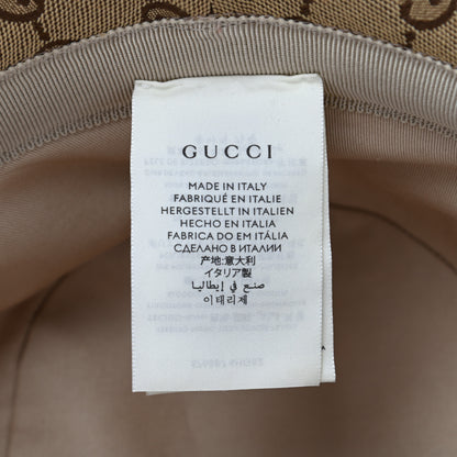Gucci Monogram Textured Dollar Calfskin GG Jago Bucket Hat M Cacao Beige 6 of 6