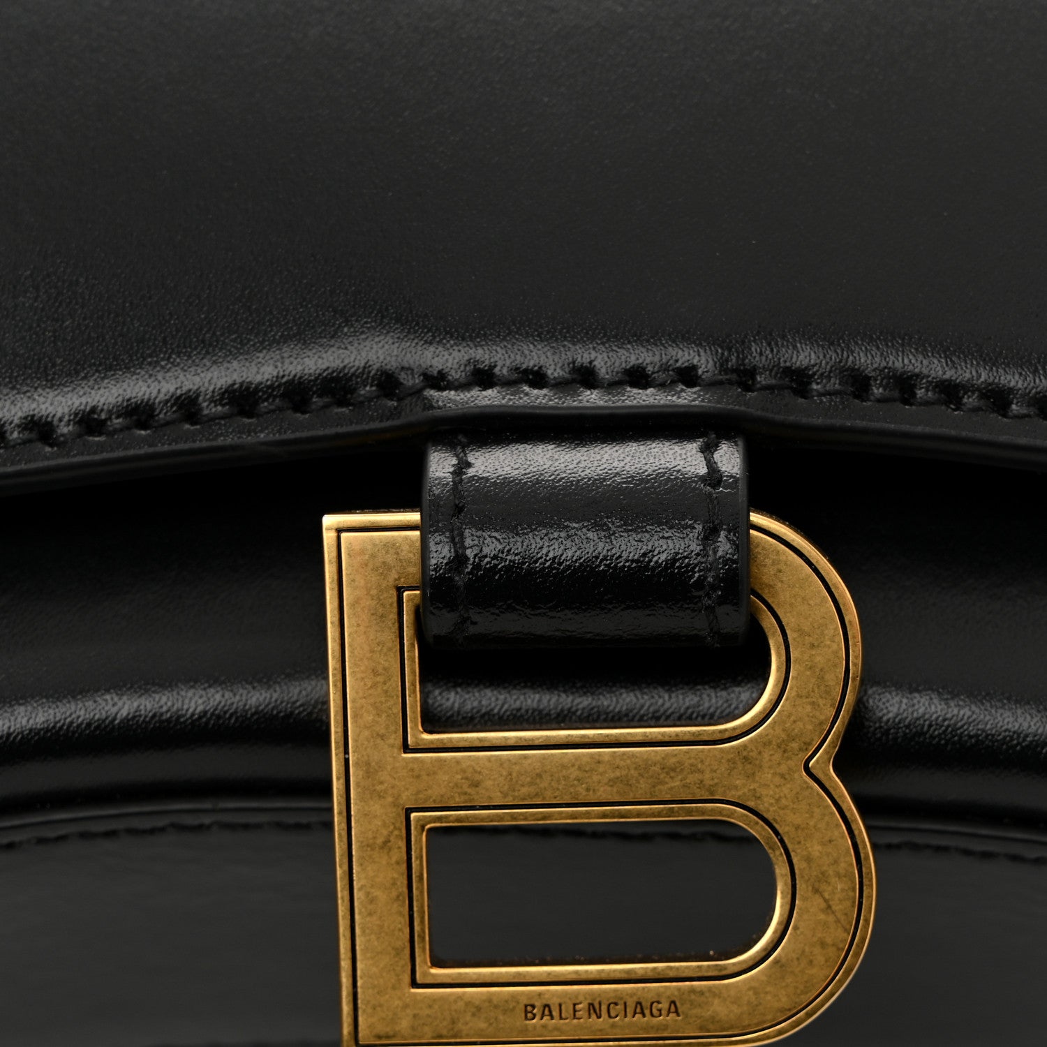 Balenciaga Shiny Box Calfskin Hourglass Chain Bag Black 12 of 12