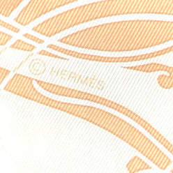 Hermes Silk Ex-Libris Twilly Creme Orange Beige 3 of 4