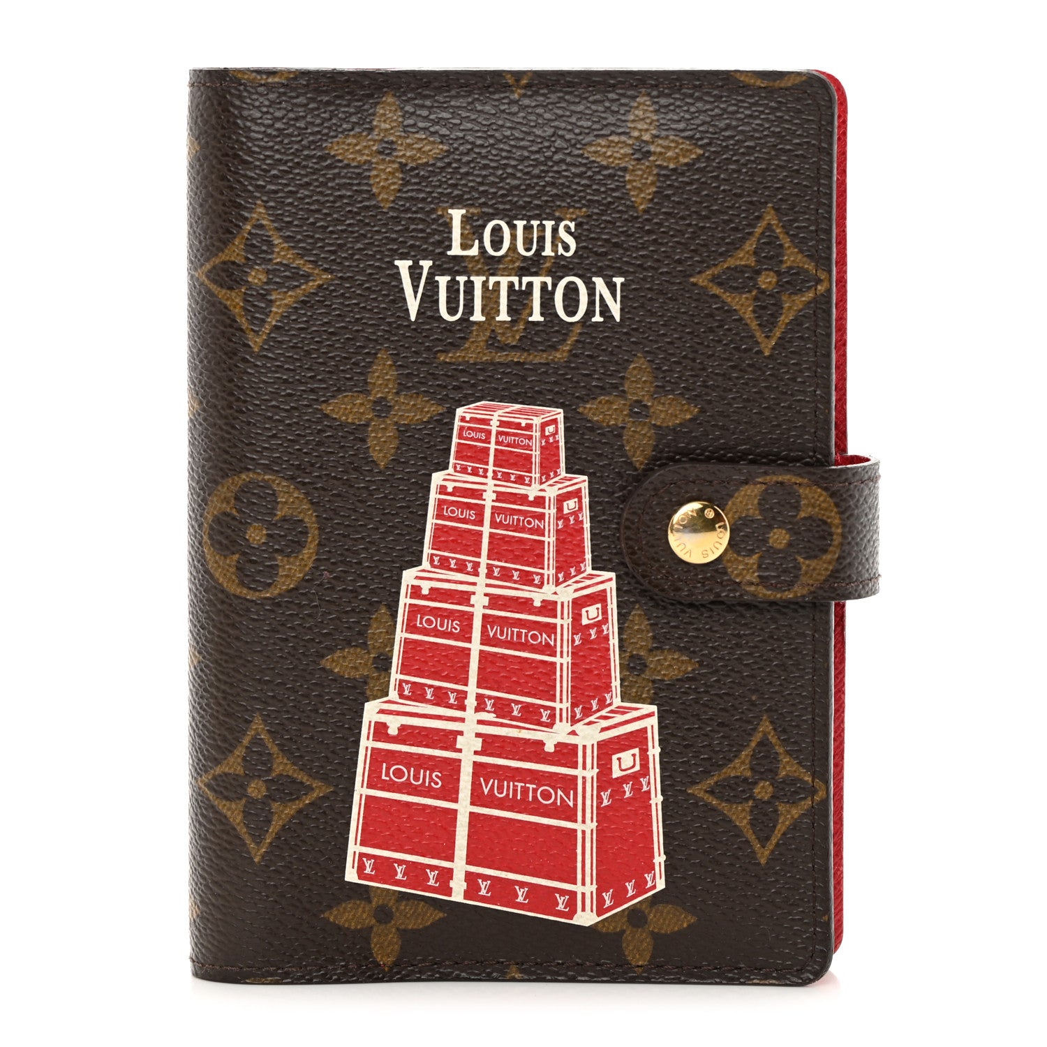 Louis Vuitton Monogram Malle Empilees Stacked Trunks Small Ring Agenda Cover 1 of 10