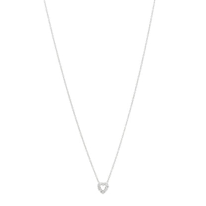 Roberto Coin 18K White Gold Diamond Tiny Treasures Heart Pendant Necklace 1 of 4