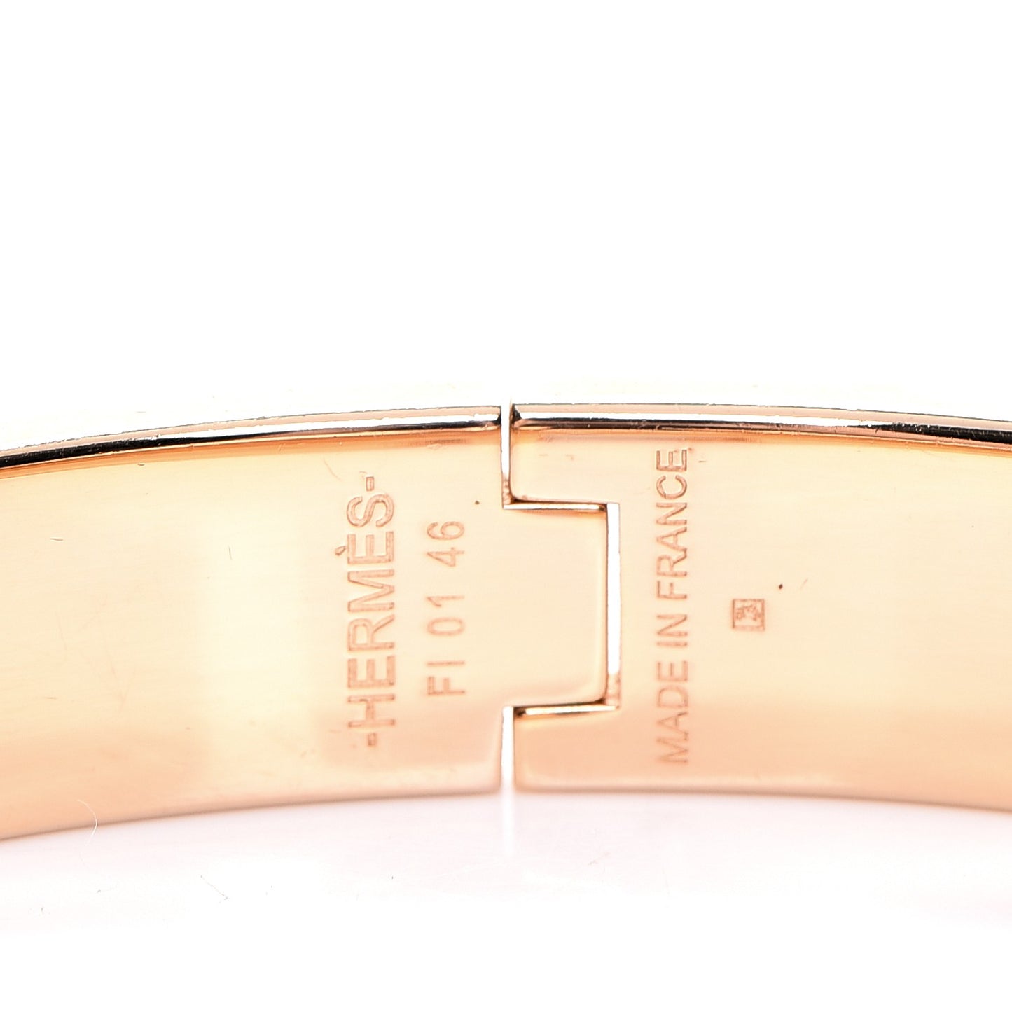 Enamel Clic Clac H Narrow Bracelet PM Rouge Corail