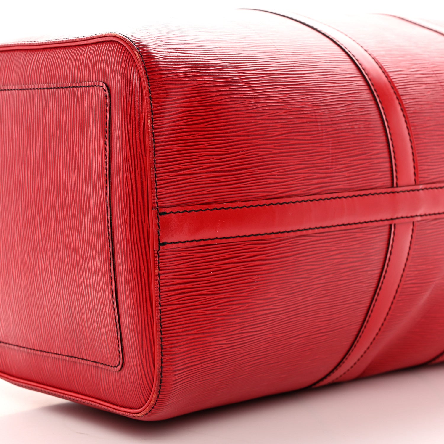 Louis Vuitton Epi Keepall 55 Castillan Red 8 of 16