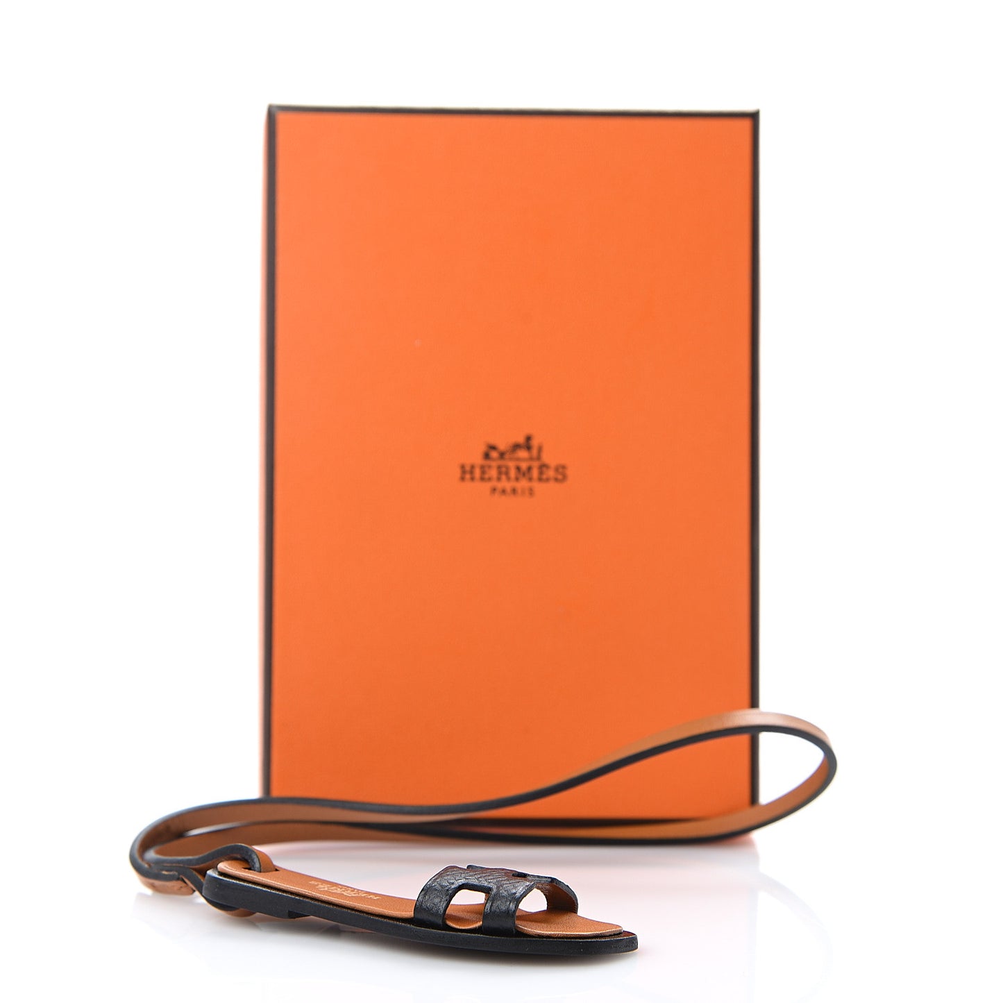 Epsom Butler Calfskin Hunter Oran Nano Bag Charm Black