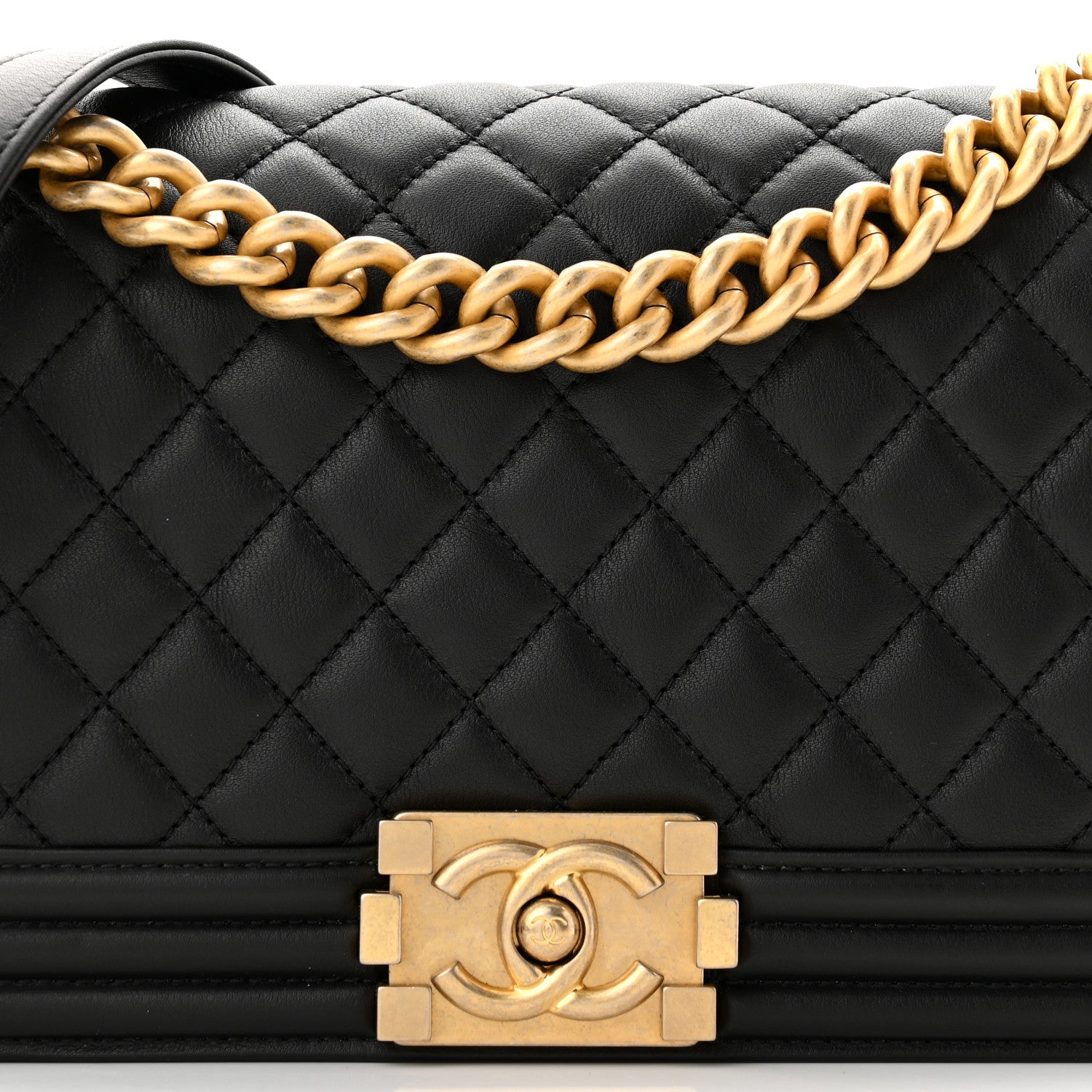 Chanel Calfskin Quilted Medium Boy Flap Black 8 of 10
