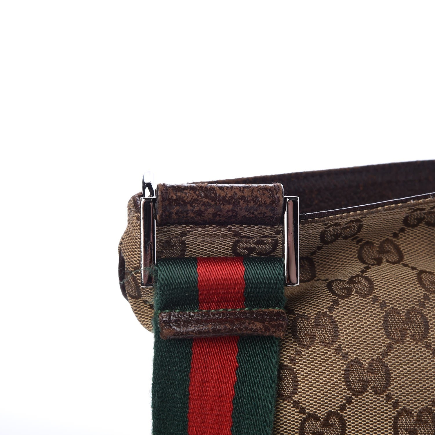 Gucci Monogram Web Medium Double Pocket Messenger Bag Dark Brown 13 of 15