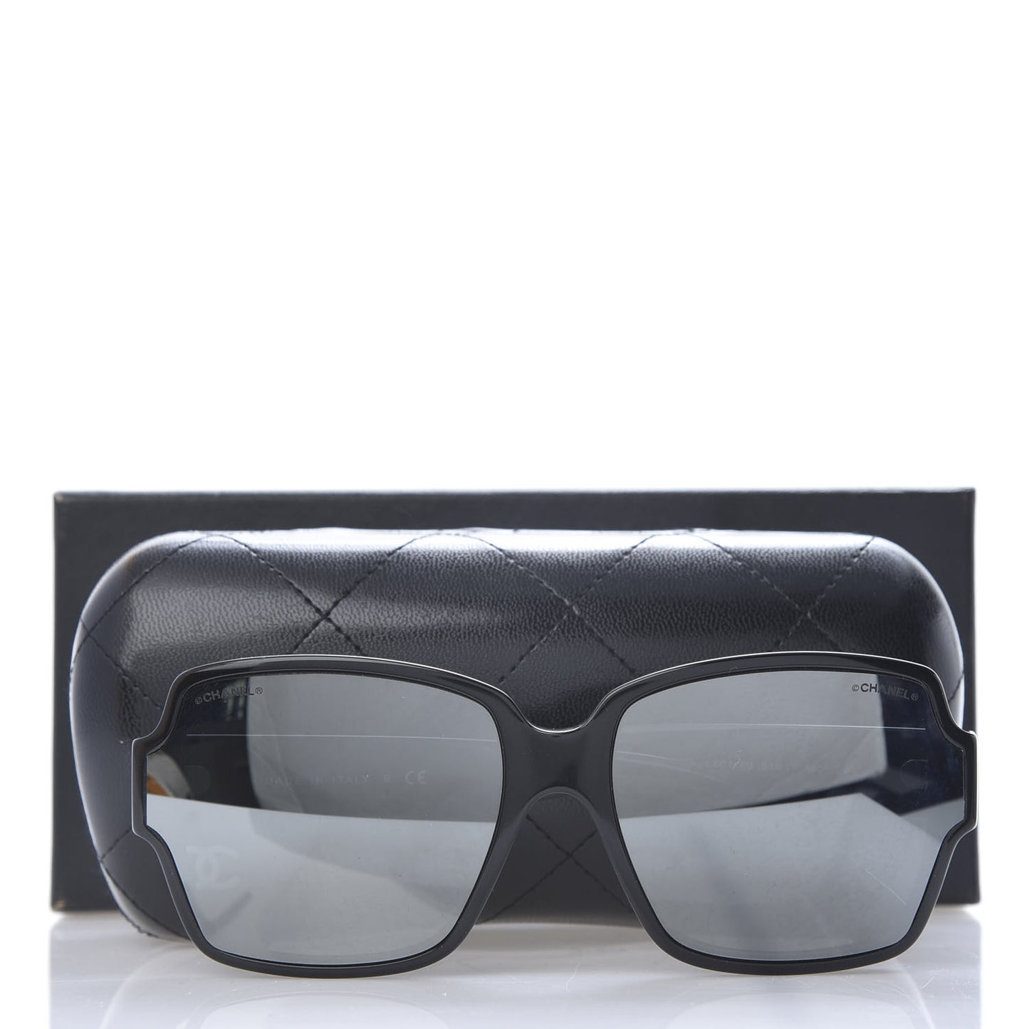 Acetate Square CC Sunglasses 5385 Black