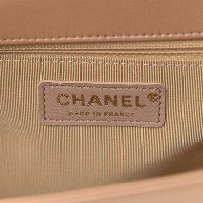 Chanel Patent Calfskin Quilted New Medium Boy Flap Beige 6 of 14