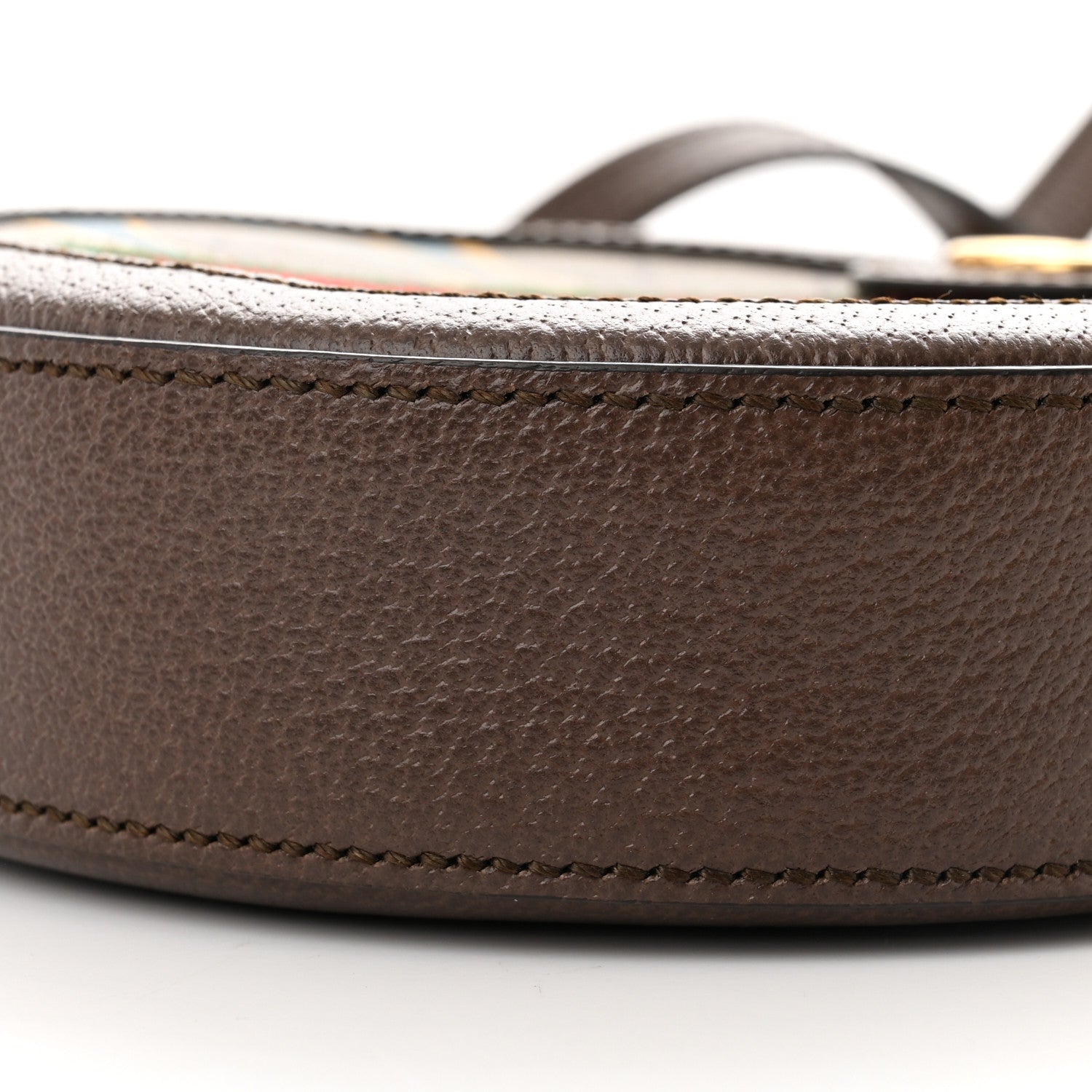 Gucci GG Supreme Monogram Equestrian Web Mini Ophidia Round Shoulder Bag Brown 10 of 11