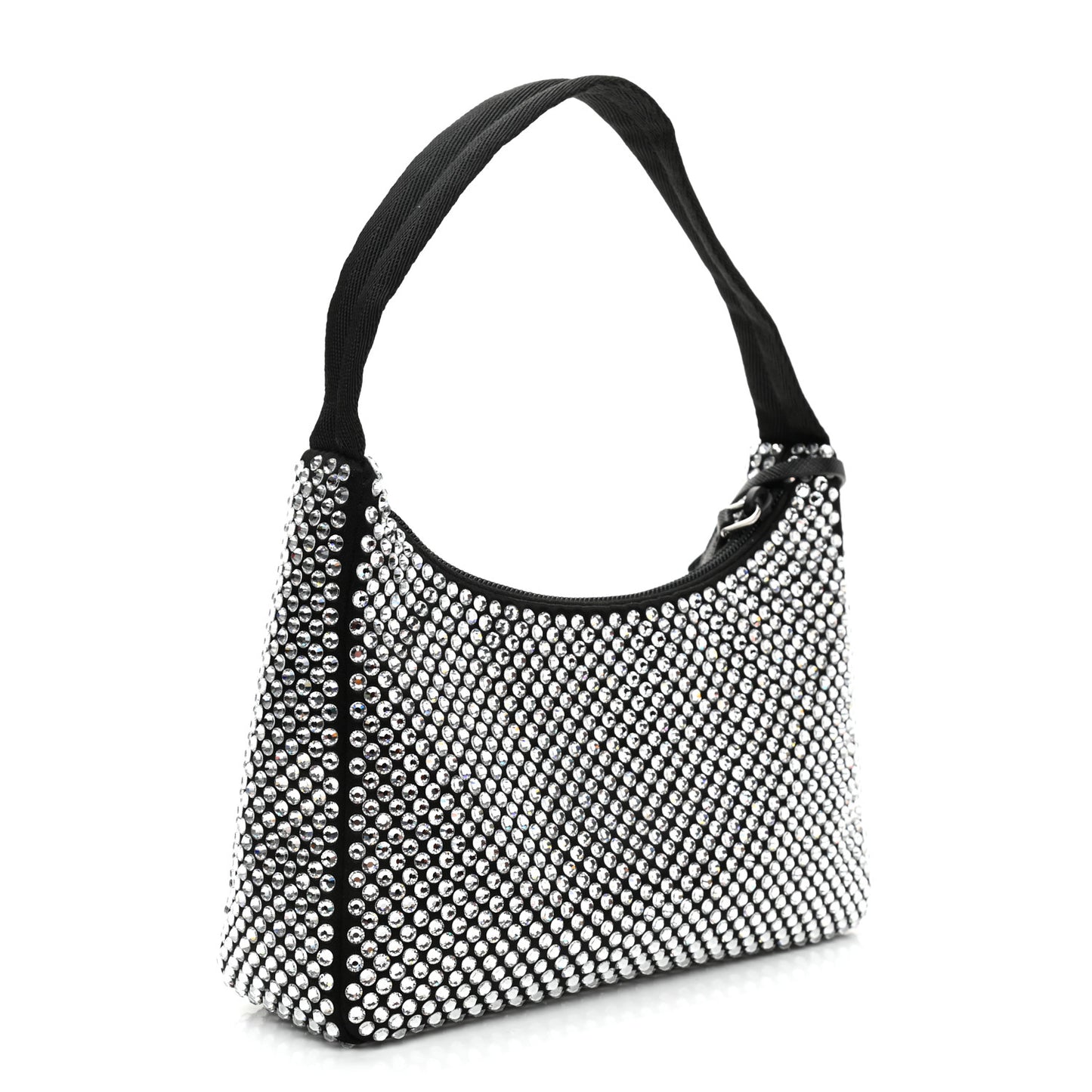 Satin Crystal Mini Re-Edition 2000 Bag Cristal