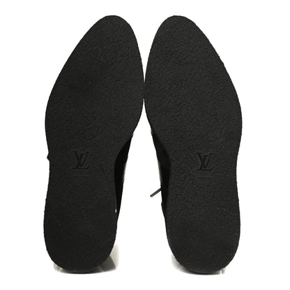 Louis Vuitton Calfskin Suede Mens Creeper Ankle Boots 9.5 Black 7 of 8