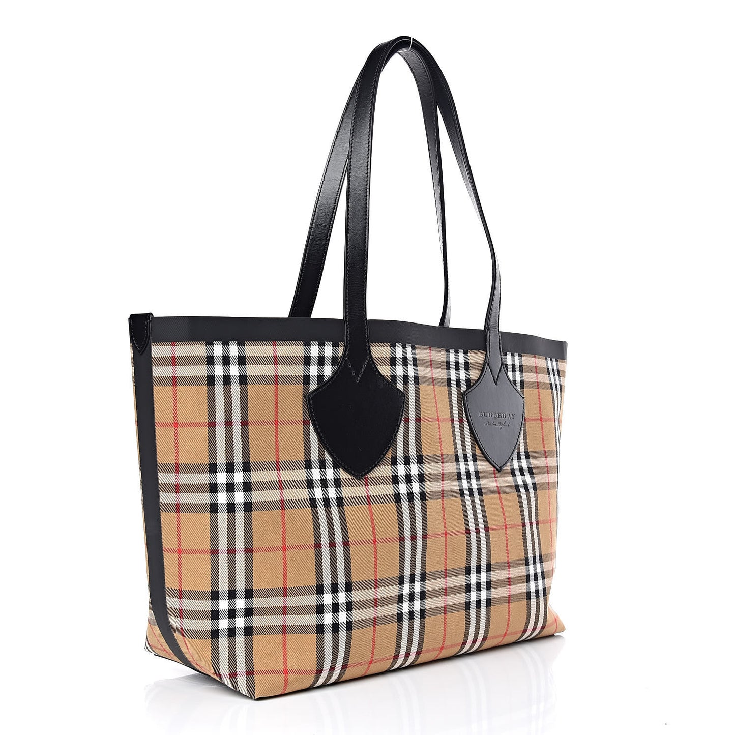 Vintage Check Medium The Giant Reversible Tote Antique Yellow Bright Red