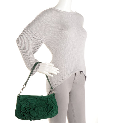 Saint Laurent Suede Nadja Shoulder Bag Green 2 of 7