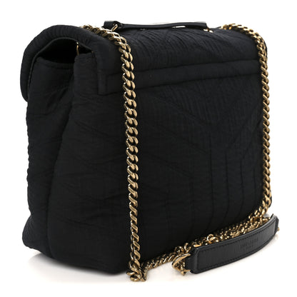 Saint Laurent Fabric Y Quilted Monogram Small Loulou Chain Satchel Black 3 of 12