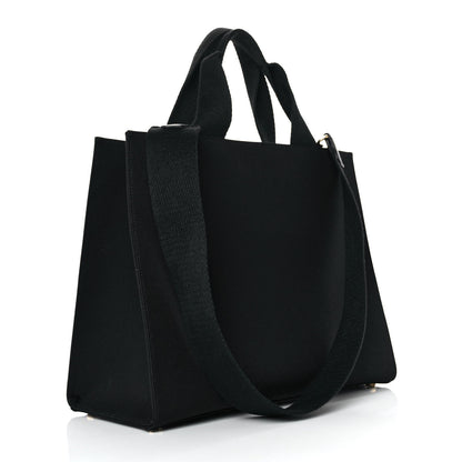 Fendi X VERSACE Cotton Canvas Cuoio Romano Fendace Logo Embroidered Signature Shopping Tote Black Gold 2 of 7