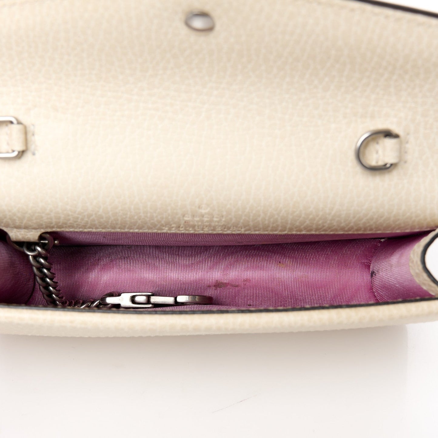 Dollar Calfskin Crystal Super Mini Dionysus Shoulder Bag Mystic White Black Diamond
