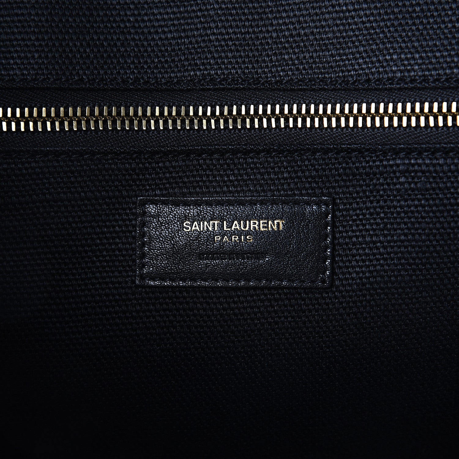 Saint Laurent Embroidered Cotton Linen Rive Gauche Noe Tote Black Beige 5 of 8