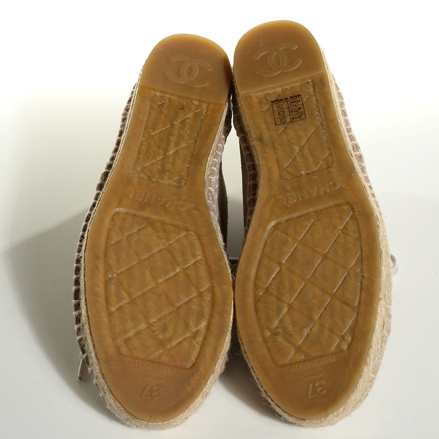 Striated Suede Espadrilles Sneakers 37 Light Grey
